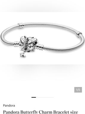 Pandora Silver Butterfly Charm Bracelet